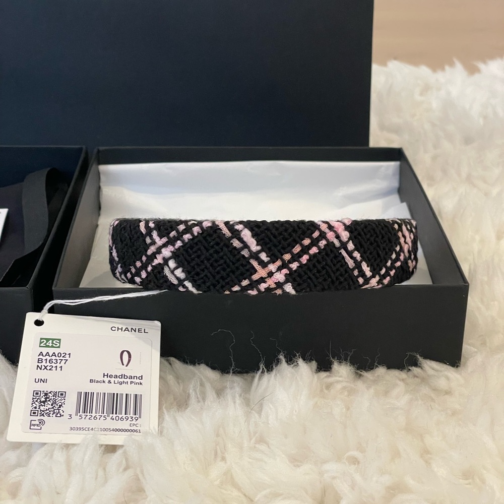 NWT CHANEL 2024 Tweed CC Headband - Picture 3 of 10